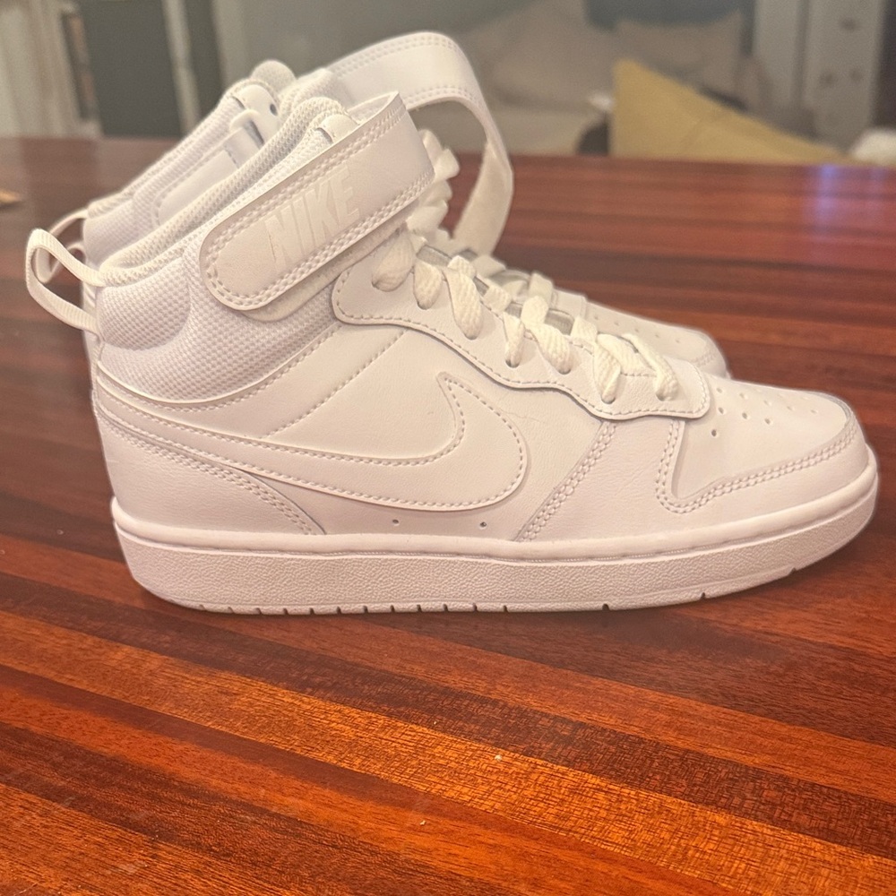 Nike All-White High-Top Sneakers